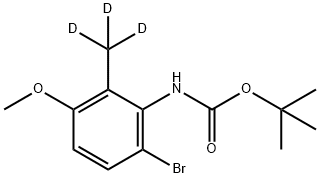 1,1-二甲基乙基N-[6-溴-3-甲氧基-2-(甲基)苯基]氨基甲酸酯-D3 结构式