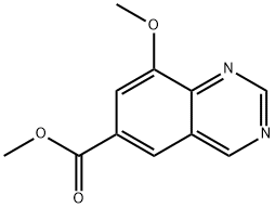 8-甲氧基喹唑啉-6-羧酸甲酯 结构式