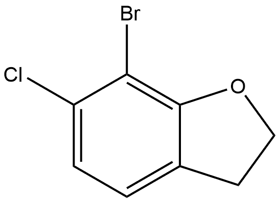 7-溴-6-氯-2,3-二氢苯并呋喃 结构式