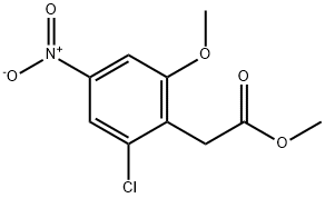 2-(2-氯-6-甲氧基-4-硝基苯基)乙酸甲酯 结构式
