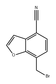 7-(溴甲基)苯并呋喃-4-甲腈 结构式