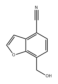 7-(羟甲基)-4-苯并呋喃腈 结构式