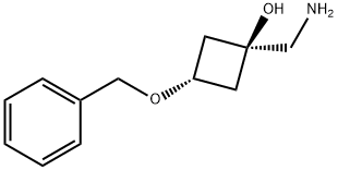 顺式-1-(氨基甲基)-3-(苯基甲氧基)环丁醇 结构式