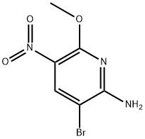 3-溴-6-甲氧基-5-硝基吡啶-2-胺 结构式