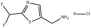 (2-(二氟甲基)噻唑-5-基)甲胺(盐酸盐) 结构式
