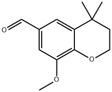 8-甲氧基-4,4-二甲基苯并二氢吡喃-6-甲醛 结构式