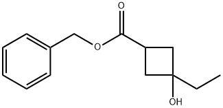 3-乙基-3-羟基环丁烷-1-甲酸苄酯 结构式