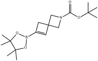 6-(4,4,5,5-四甲基-1,3,2-二氧硼杂环戊烷-2-基)-2-氮杂螺环[3.3]庚-5-烯-2-羧酸叔丁酯 结构式
