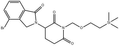 3-(4-溴-1,3-二氢-1-氧代-2H-异吲哚-2-基)-1-[[2-(三甲基硅基)乙氧基]甲基]-2,6-哌啶二酮 结构式