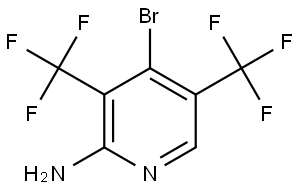 4-溴-3,5-双(三氟甲基)吡啶-2-胺 结构式