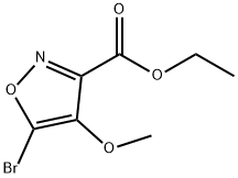 5-溴-4-甲氧基异噁唑-3-羧酸乙酯 结构式