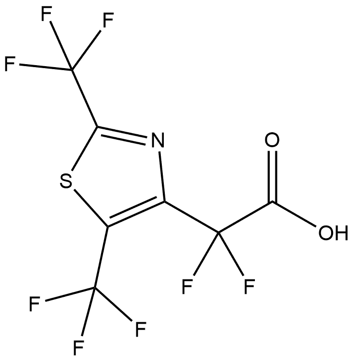 2-(2,5-双(三氟甲基)噻唑-4-基)-2,2-二氟乙酸 结构式