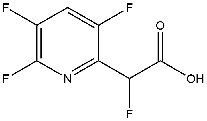 2-氟-2-(3,5,6-三氟吡啶-2-基)乙酸 结构式