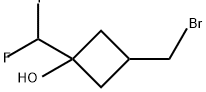 3-(bromomethyl)-1-(difluoromethyl)cyclobutan-1-ol 结构式