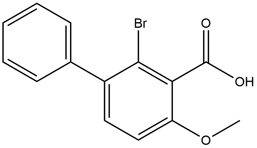 2-Bromo-4-methoxy[1,1'-biphenyl]-3-carboxylic acid 结构式