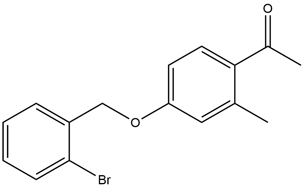 1-[4-[(2-Bromophenyl)methoxy]-2-methylphenyl]ethanone 结构式