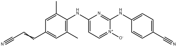 Benzonitrile, 4-[[4-[[4-(2-cyanoethenyl)-2,6-dimethylphenyl]amino]-1-oxido-2-pyrimidinyl]amino]- 结构式