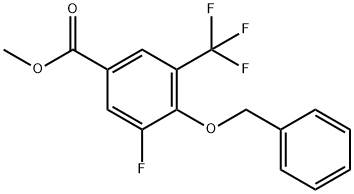 Methyl 4-(benzyloxy)-3-fluoro-5-(trifluoromethyl)benzoate 结构式