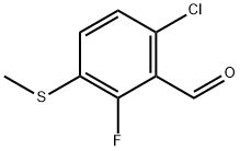 6-Chloro-2-fluoro-3-(methylthio)benzaldehyde 结构式