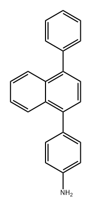 4-(4-苯基-1-萘基)苯胺 结构式