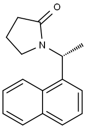 2-Pyrrolidinone, 1-[(1R)-1-(1-naphthalenyl)ethyl]- 结构式