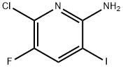 6-氯-5-氟-3-碘吡啶-2-胺 结构式