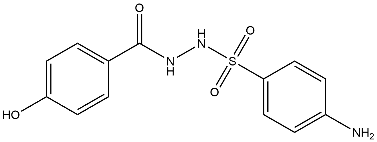 4-amino-N'-(4-hydroxybenzoyl)benzenesulfonohydrazide 结构式