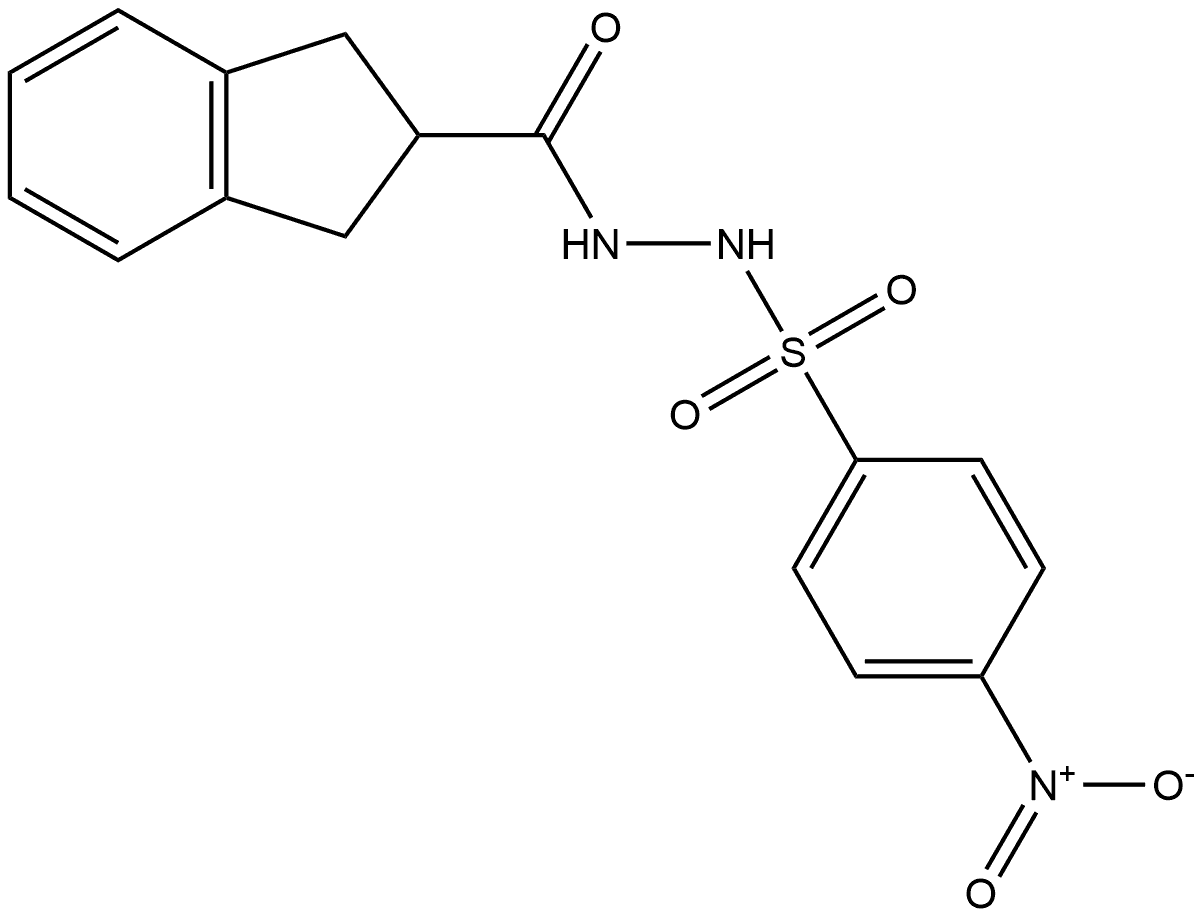 N′-(2,3-dihydro-1H-indene-2-carbonyl)-4-nitrobenzenesulfonohydrazide 结构式