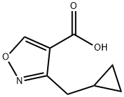 3-(环丙基甲基)异噁唑-4-羧酸 结构式