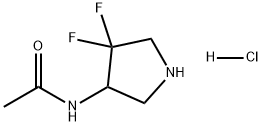 N-(4,4-二氟吡咯烷-3-基)乙酰胺盐酸盐 结构式