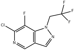 1H-Pyrazolo[4,3-c]pyridine, 6-chloro-7-fluoro-1-(2,2,2-trifluoroethyl)- 结构式