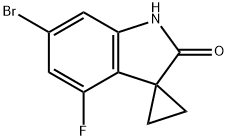 6'-溴-4'-氟螺[环丙烷-1,3'-吲哚啉]-2'-酮 结构式