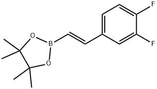 (E)-2-(3,4-二氟苯乙烯基)-4,4,5,5-四甲基-1,3,2-二氧硼杂环戊烷 结构式