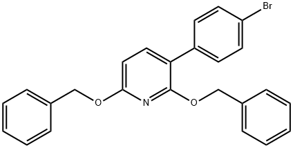 2,6-双(苄氧基)-3-(4-溴苯基)吡啶 结构式