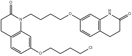 7-(4-Chlorobutoxy)-3,4-dihydro-1-[4-[(1,2,3,4-tetrahydro-2-oxo-7-quinolinyl)oxy]butyl]-2(1H)-quinolinone 结构式