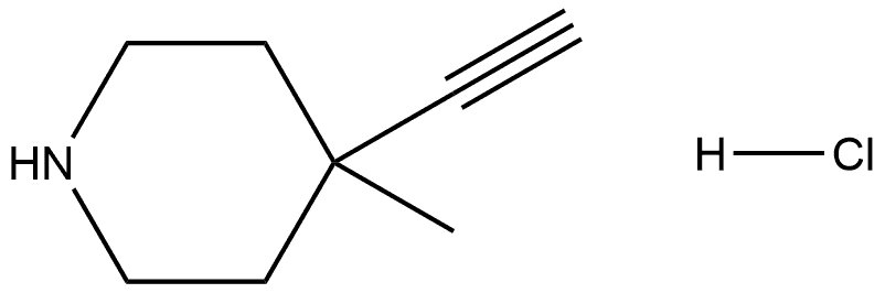 4-乙炔基-4-甲基哌啶盐酸盐 结构式