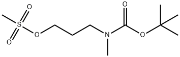 N-(3-(甲磺酰氧基)丙基)-N-甲基氨基甲酸叔丁酯 结构式
