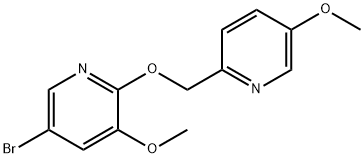 5-Bromo-3-methoxy-2-[(5-methoxy-2-pyridinyl)methoxy]pyridine 结构式
