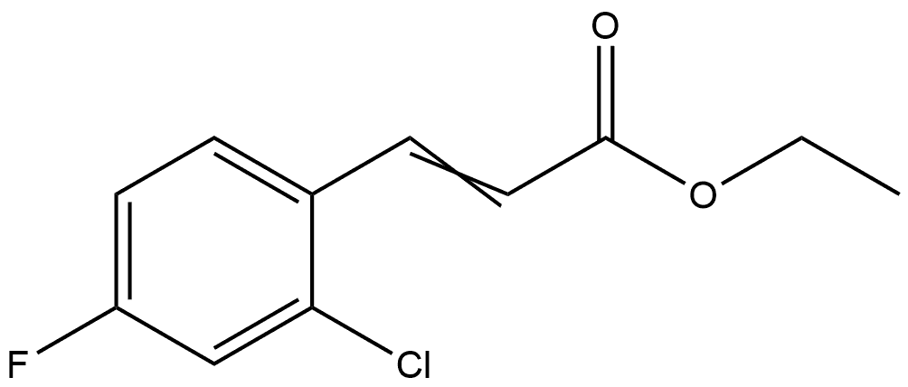 Ethyl 3-(2-chloro-4-fluorophenyl)-2-propenoate 结构式