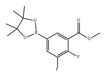 2,3-二氟-5-(4,4,5,5-四甲基-1,3,2-二氧硼杂环戊烷-2-基)苯甲酸甲酯 结构式