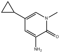 3-氨基-5-环丙基-1-甲基吡啶-2(1H)-酮 结构式