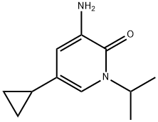 3-氨基-5-环丙基-1-异丙基吡啶-2(1H)-酮 结构式