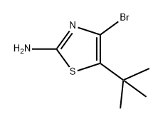 4-溴-5-(叔丁基)噻唑-2-胺 结构式