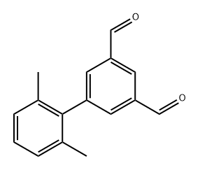 2',6'-二甲基-[1,1'-联苯]-3,5-二甲醛 结构式