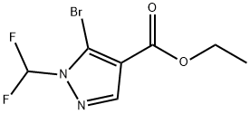 5-溴-1-(二氟甲基)-1H-吡唑-4-甲酸乙酯 结构式