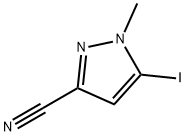 1H-Pyrazole-3-carbonitrile, 5-iodo-1-methyl- 结构式