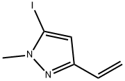 5-碘-1-甲基-3-乙烯基-1H-吡唑 结构式