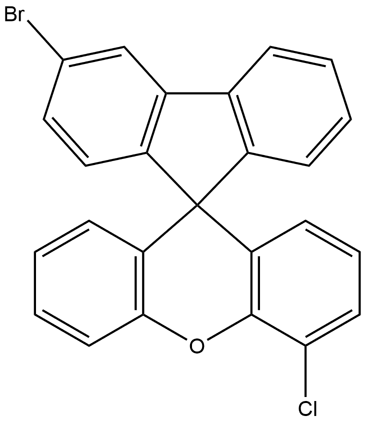 Spiro[9H-fluorene-9,9'-[9H]xanthene], 3-bromo-4'-chloro- 结构式