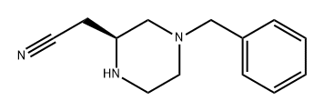 (S)-2-(4-苄基哌嗪-2-基)乙腈 结构式