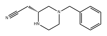 (R)-2-(4-苄基哌嗪-2-基)乙腈 结构式